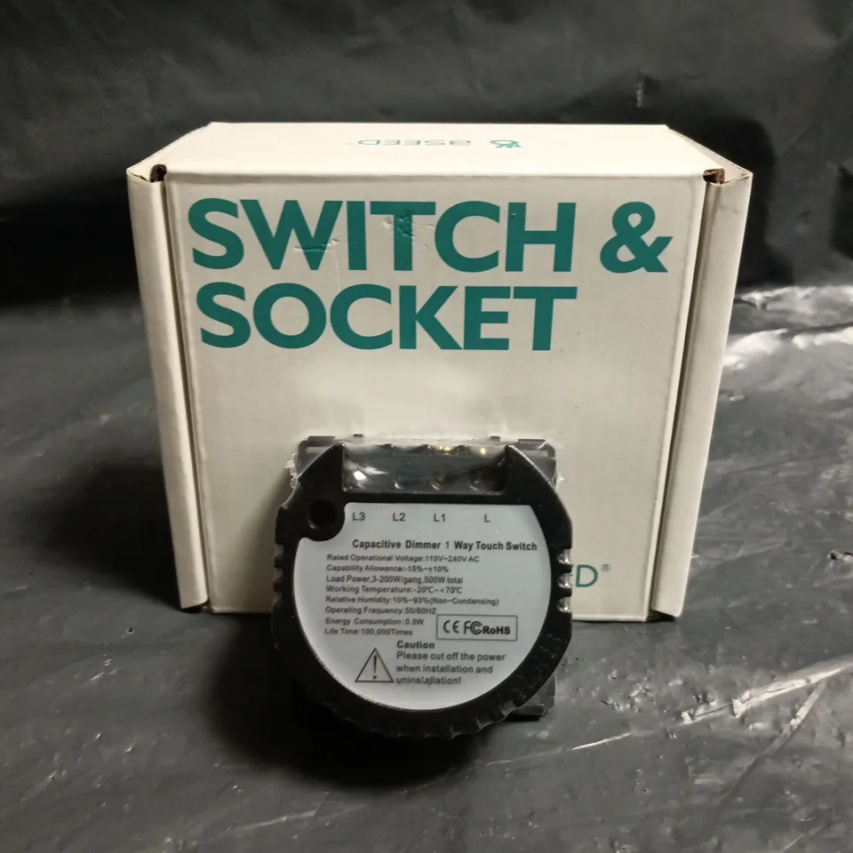 BSEED SOCKET & SWITCH - CAPACITIVE DIMMER 1 WAY TOUCH SWITCH