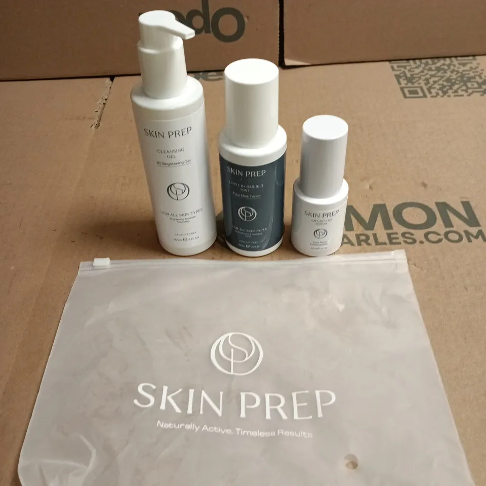 Skin Prep Skincare Set – Cleansing Gel, Serum & Moisturiser
