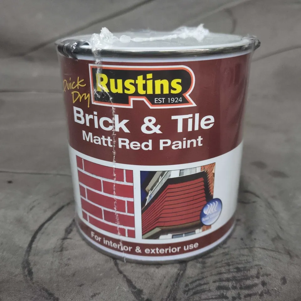 RUSTINS BRICK & TILE MATT RED PAINT – INTERIOR & EXTERIOR USE