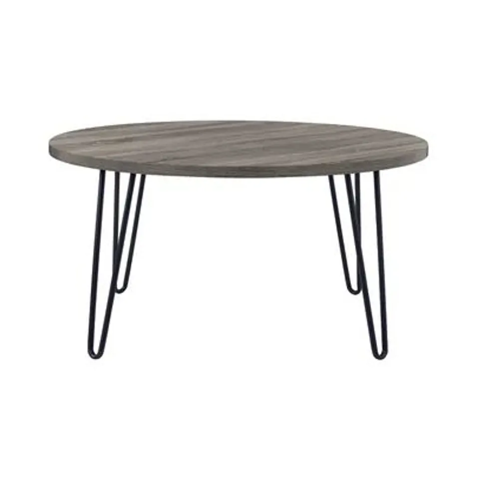BOXED OWEN ROUND COFFEE TABLE GREY OAK