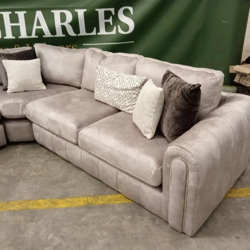 AMARA CORNER GROUP SOFA - STONE RRP £2849