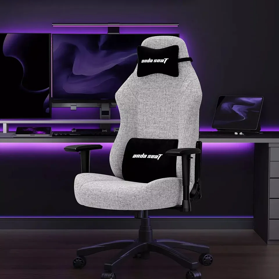 BOXED ANDA SEAT LUNA PREMIUM LARGE GAMING CHAIR - GREY FABRIC (1 BOX) RRP £179.99