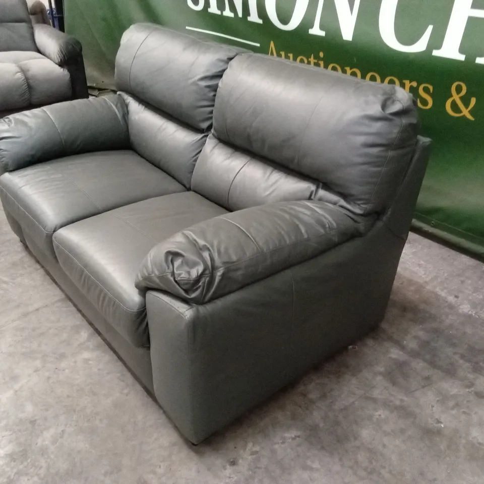 DESIGNER 2 SEATER FAUX LEATHER SOFA 