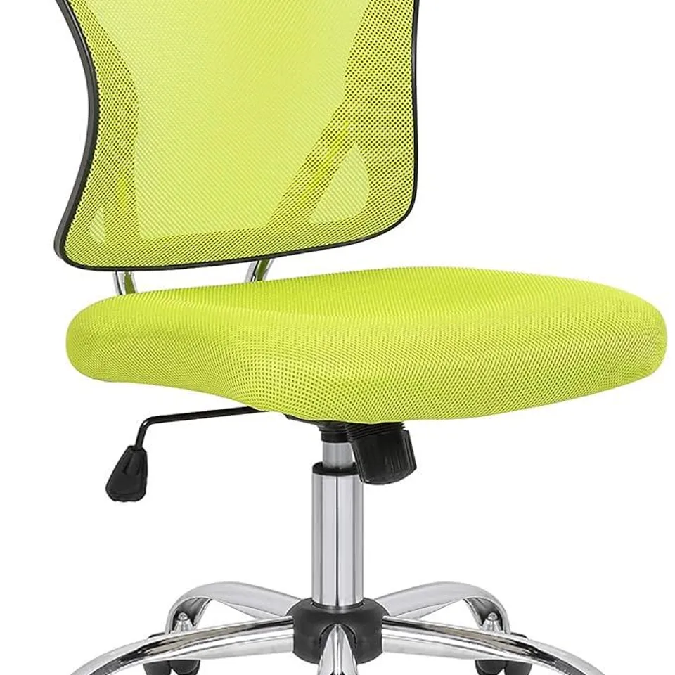 BRAND NEW PORTHOS HOME CODY ARMLESS OFFICE CHAIR, MESH BACK, ADJUSTABLE HEIGHT -GREEN-