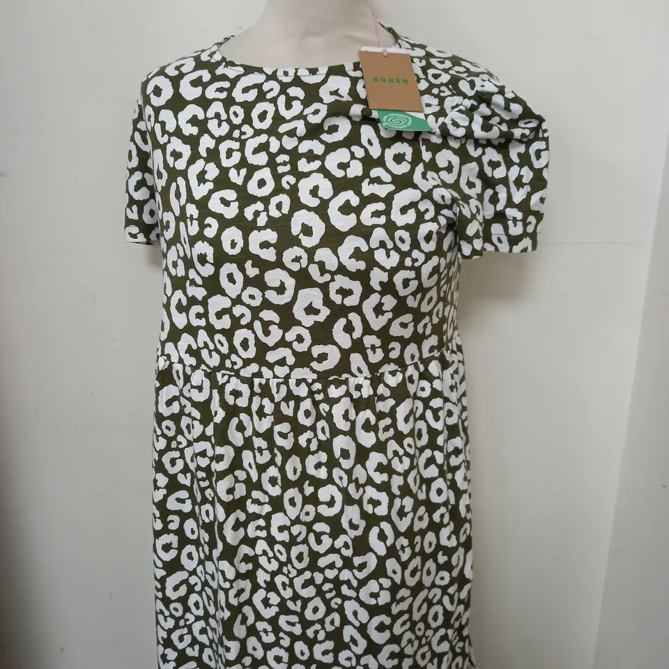BODEN EMMA TIERED JERSEY MIDI DRESS SIZE 10P 