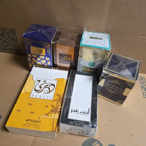 APPROXIMATELY 22 ASSORTED BOXED FRAGRANCES TO INCLUDE NUSUK BLUE OUD EAU DE PARFUM, ANTA GHAIR EAU DE PARFUM, FAAN DERATI EAU DE PARFUM, ETC - COLLECTION ONLY