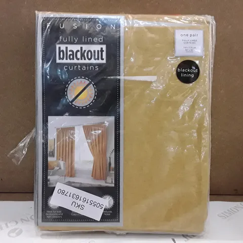 BRAND NEW FUSION FULLY LINED BLACKOUT CURTAINS - 168CM X 228CM (DIJION)