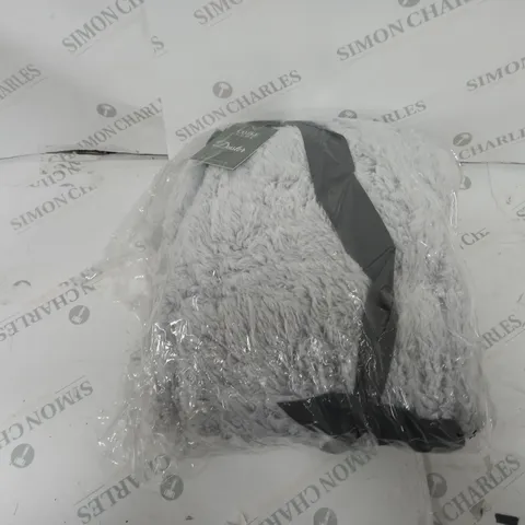COZZEE HOME TIPPED FLUFF GREY BLANKET 