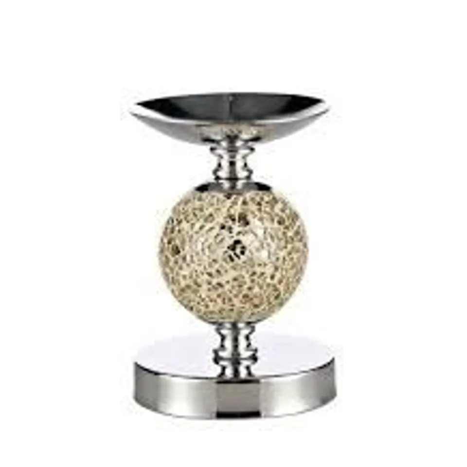 DAR LIGHTING SINGLE BALL CANDLESTICK GOLD MOSAIC