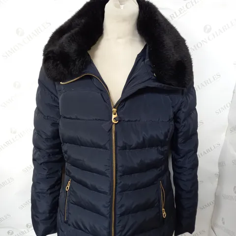 JOULES FAUX FUR COLLAR PADDED COAT SIZE 12