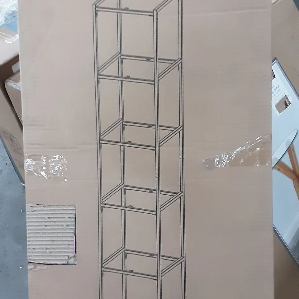 BOXED MODULAR SHELVING 6 TIER ,WHITE - H186.5 X W40 X D38CM 
