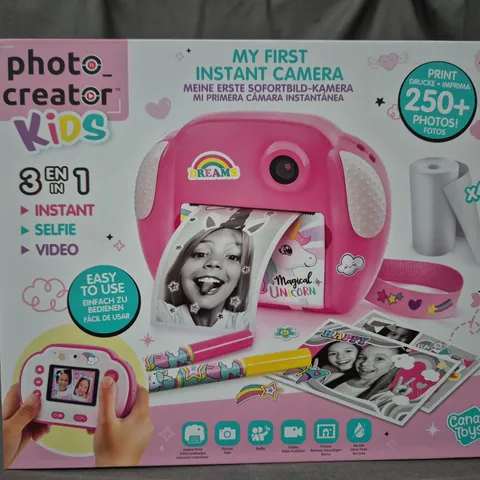 BOXED PHOTO CREATOR KIDS INSTANT PRINT UNICORN CAMERA