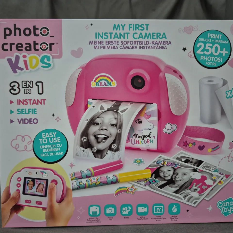 BOXED PHOTO CREATOR KIDS INSTANT PRINT UNICORN CAMERA RRP £59.99