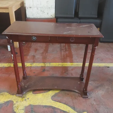 2 DRAWER WOODEN CONSOLE TABLE