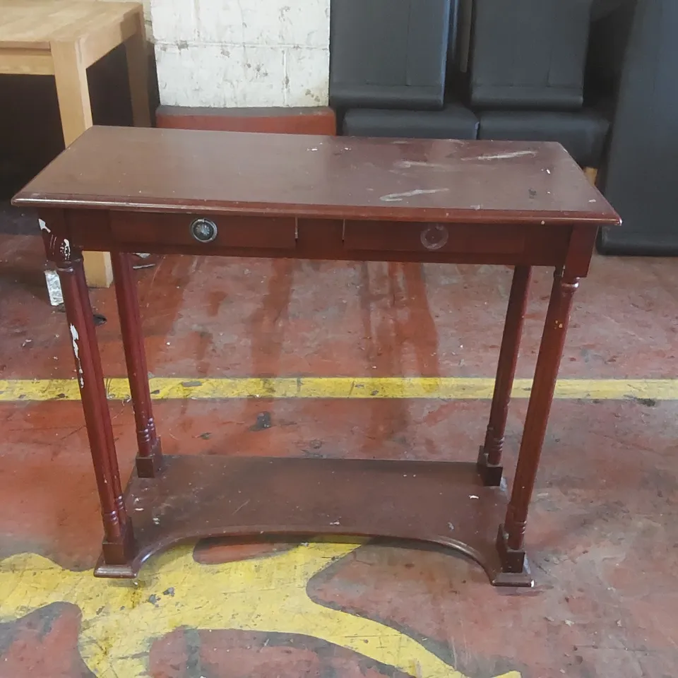 2 DRAWER WOODEN CONSOLE TABLE