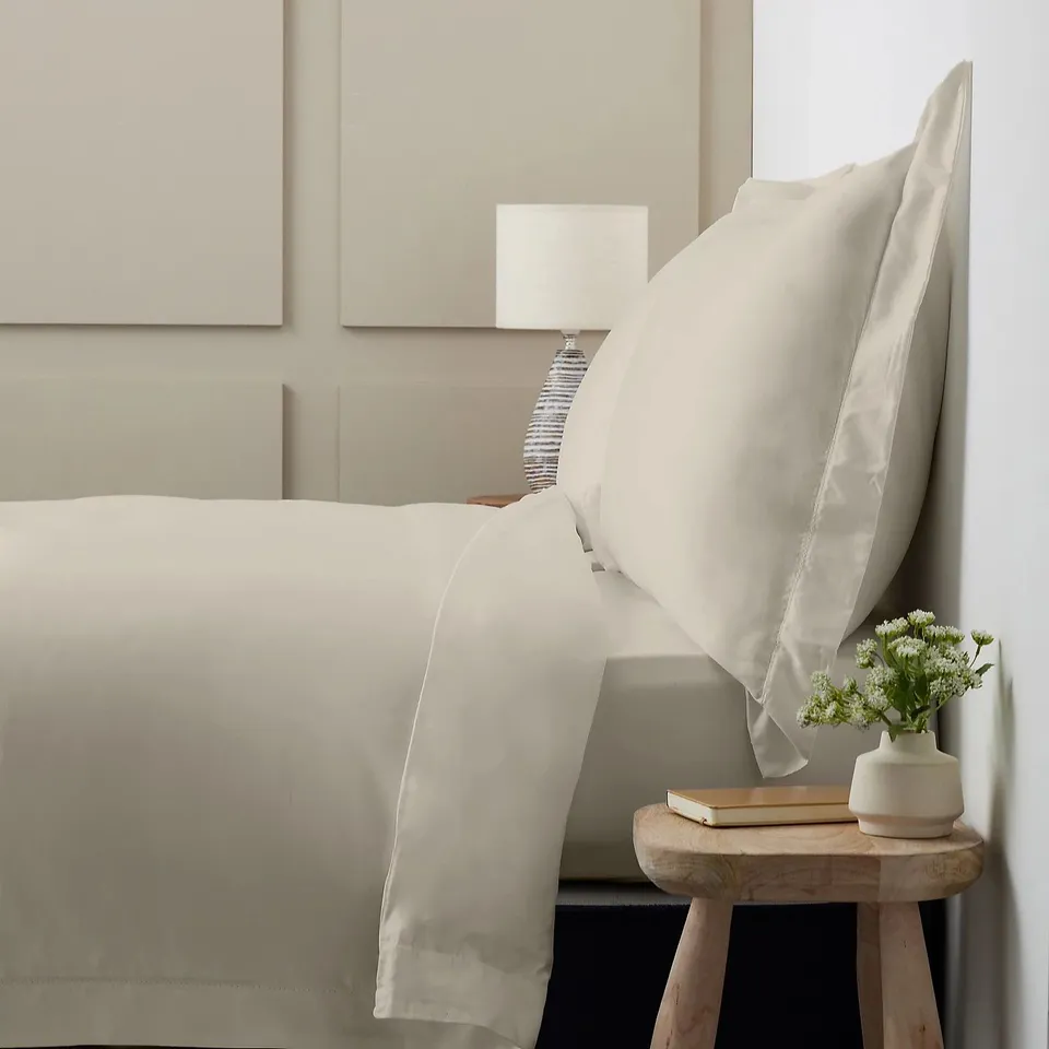 NORTHERN NIGHTS 400TC COTTON TENCEL 4 PIECE DUVET SET WITH STITCH DETAIL