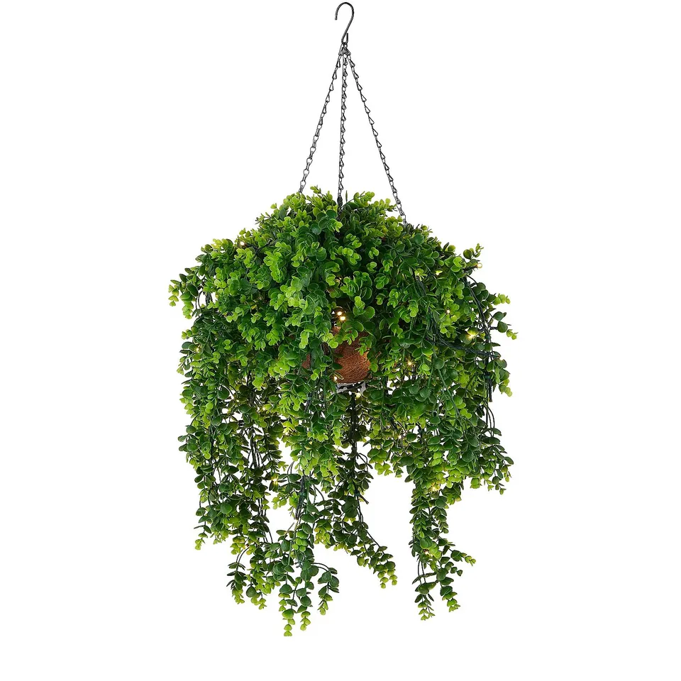 GARDEN STORIES IN BLOOM PRE- LIT HANGING BASKET