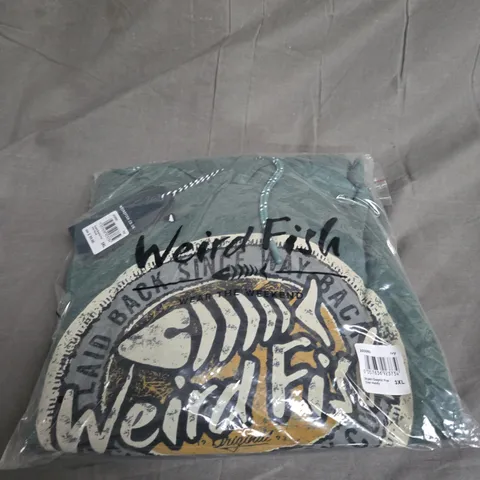 BAGGED WEIRD FISH BRYANT GRAPHIC POP HOODY SIZE 3XL