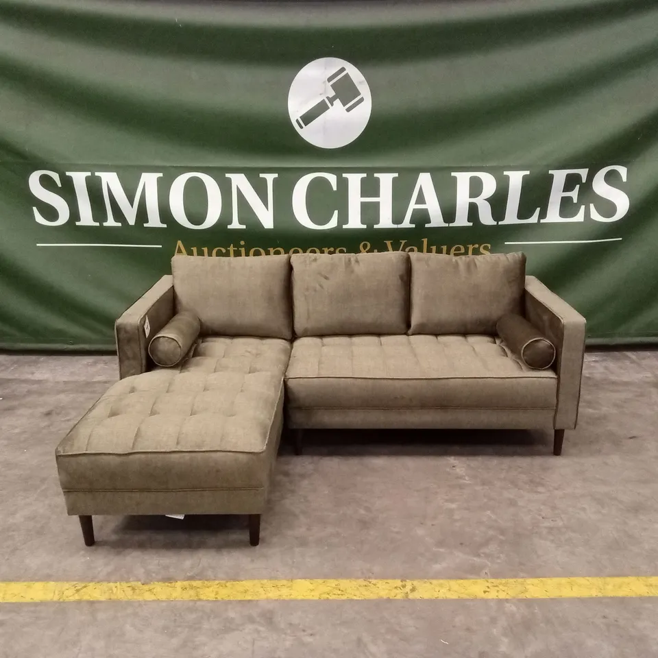 NEW ORLEANS FABRIC LEFT HAND CHAISE SOFA RRP £899