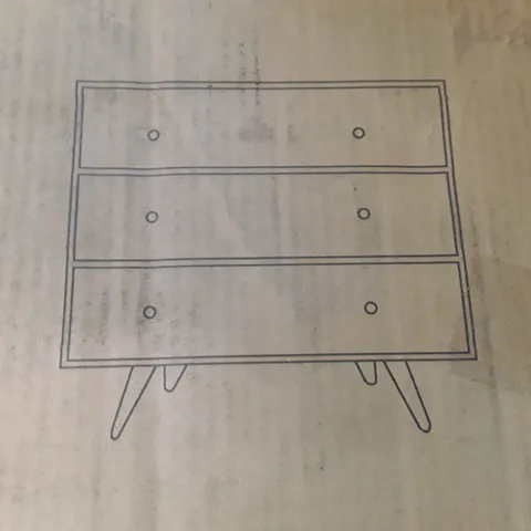 BOXED RAMAH 3 - DRAWER CHEST OF DRAWERS