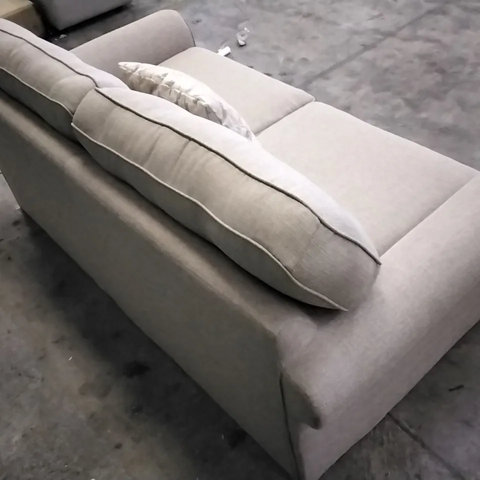 QUALITY DESIGNER BEIGE FABRIC 2 SEATER SOFA