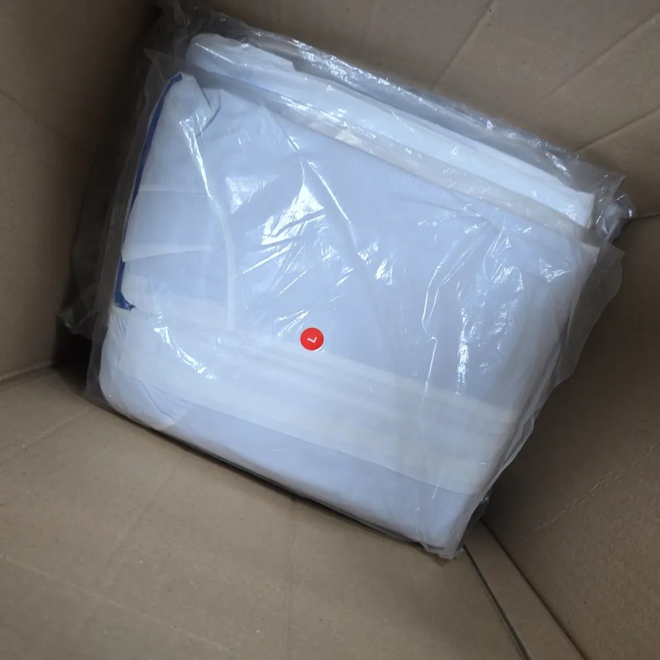 APPROXIMATELY 25 ASSORTED WHITE COVERALLS IN VARIOUS SIZES