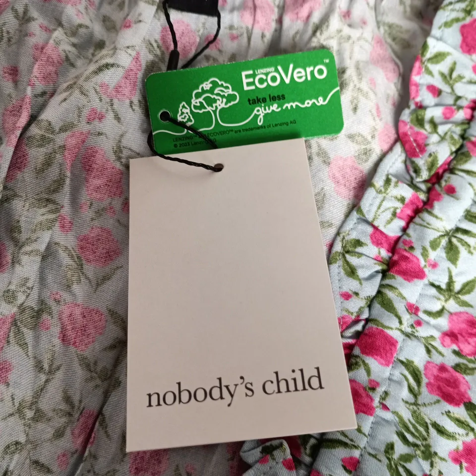 NOBODY'S CHILD LISA MIDI DRESS – BLUE FLORAL, UK 8 (EU 36, US 4)