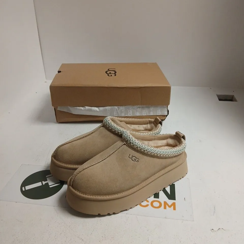 UGG TAZZ II SLIPPERS – WOMEN’S BEIGE, UK 6 (US 8)