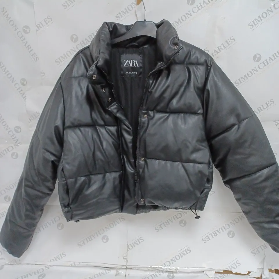 ZARA BLACK PADDED COAT- EUR SMALL