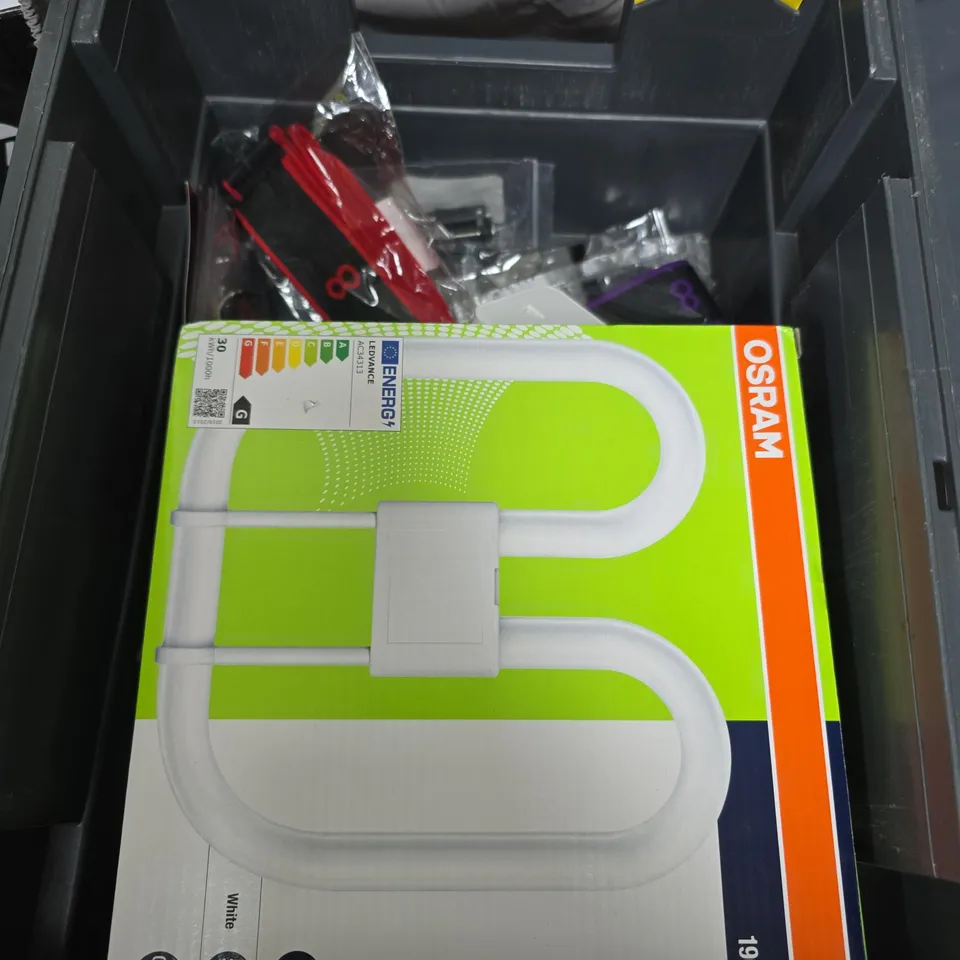 APPROXIMATELY 10 ASSORTED HOUSEHOLD ITEMS TO INCLUDE PORTABLE URINAL, LIGHTBULBS & THREAD SEAL TAPE ETC