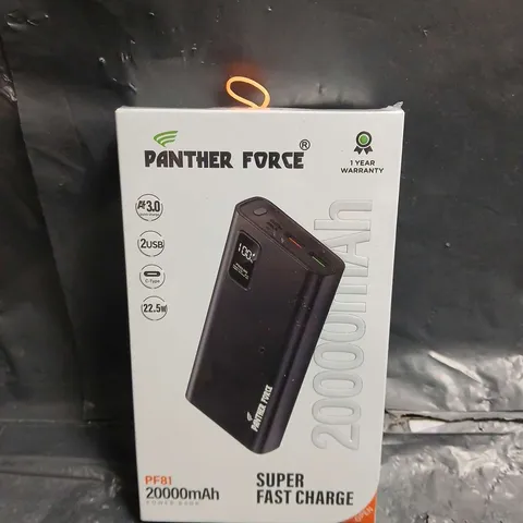 PANTHER FORCE POWER BANK 20,000 MAH – SUPER FAST CHARGE (BOXED)