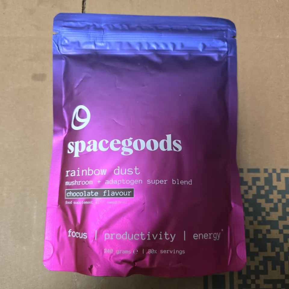 SPACEGOODS RAINBOW DUST ADAPTOGEN CHOCOLATE FLAVOUR SUPPLEMENT 240G