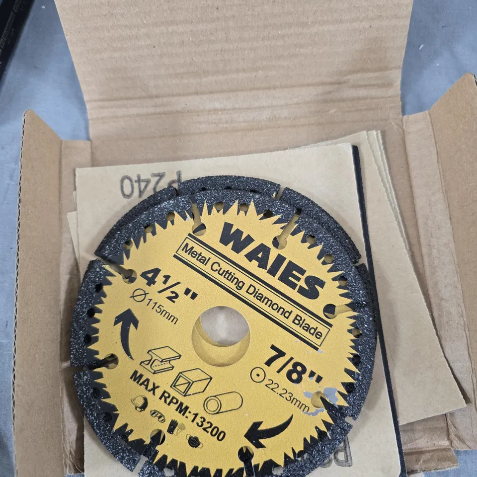 3x WALES METAL CUTTING DIAMOND BLADE – Ø115MM (4½"), BORE Ø22.23MM