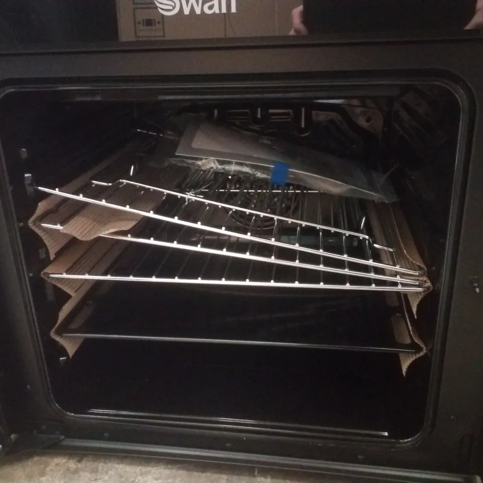 SWAN SX16730B 60CM ELECTRIC DOUBLE OVEN CERAMIC HOB COOKER - BLACK