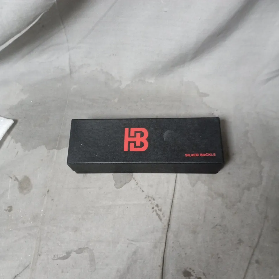 HB SILVER BUCKLE BELT BUCKLE – BOXED