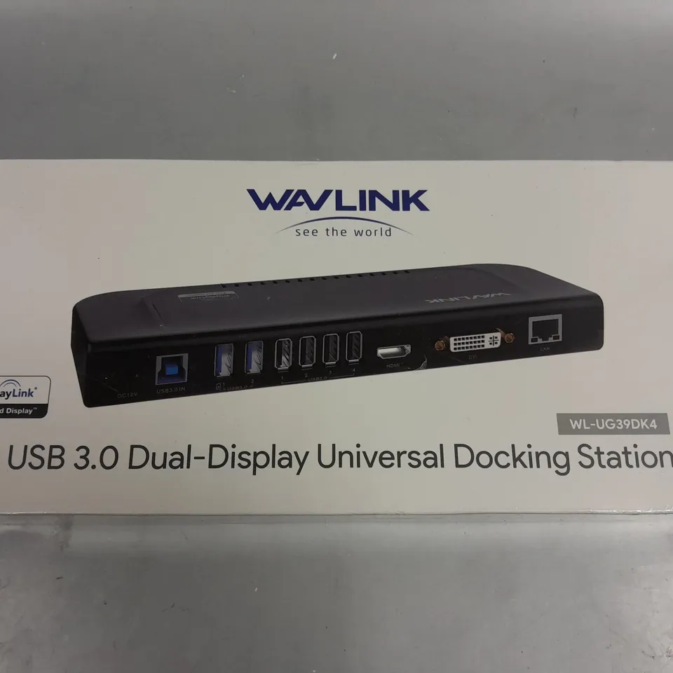 SEALED WAVLINK USB 3.0 DUAL DISPLAY UNIVERSAL DOCKING STATION - WL-UG39DK4