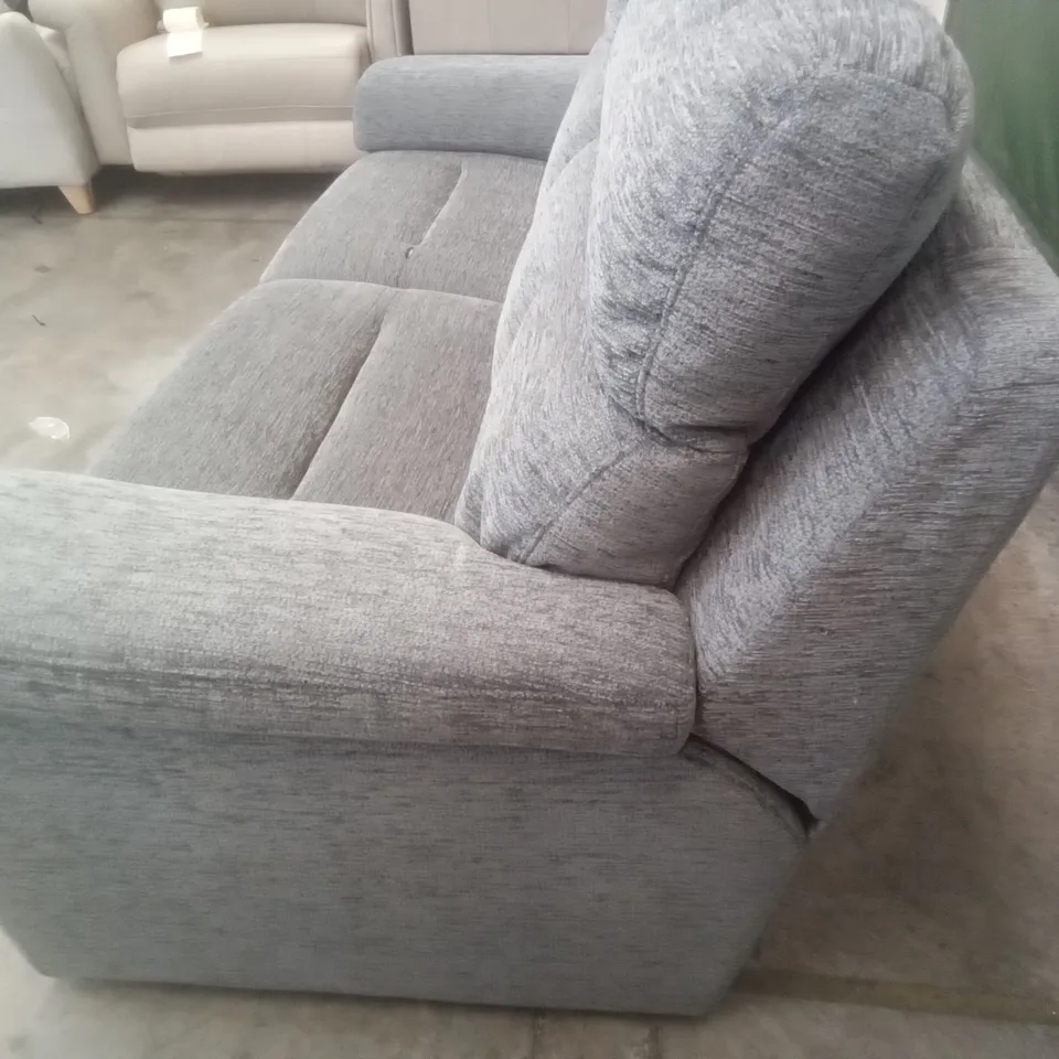 DESIGNER G PLAN MADE BURFORD 3 SEATER (2 CUSH) SOFA - BOUCLE GREY FABRIC 