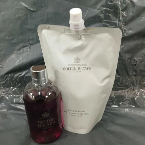 MOLTON BROWN 2 PIECE PINK PEPPER BODY WASH & REFILL SET