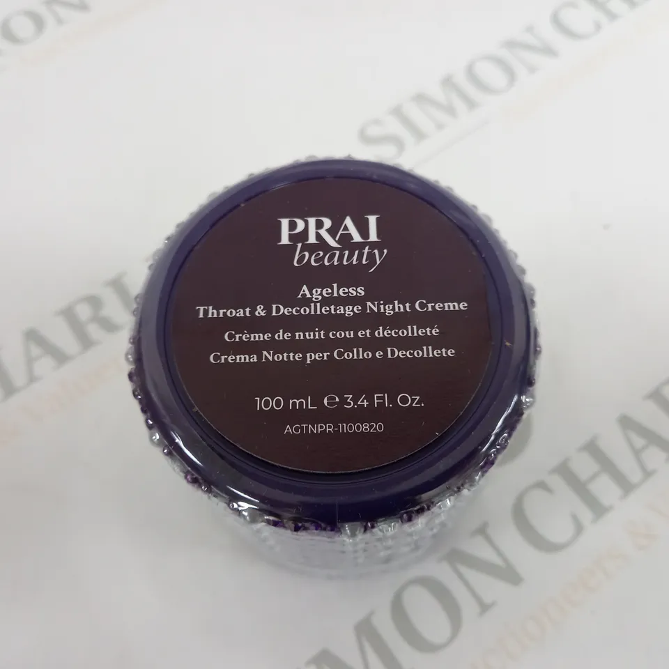 SEALED PRAI BEAUTY AGELESS THROAT & DECOLLETAGE NIGHT CREME 100ML