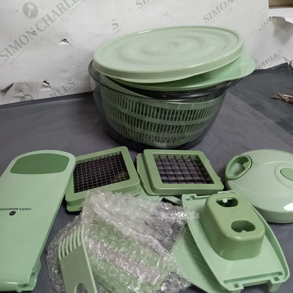 BOXED COOK'S ESSENTIALS CHOP & SPIN FOOD PREPARATION SET