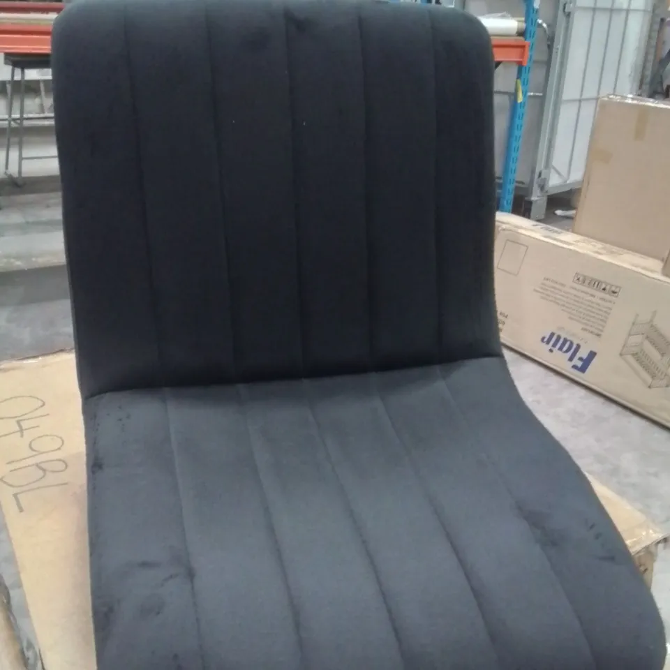 BOXED CUMMER SET OF TWO BLACK DINING CHAIRS