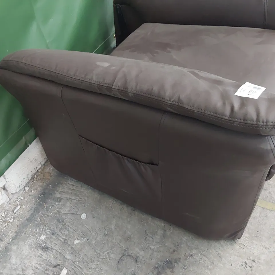 POWER RECLINING EASY CHAIR BASE BROWN LEATHER 