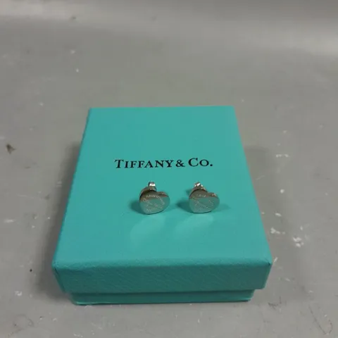 TIFFANY & CO HEART STUD EARRINGS 