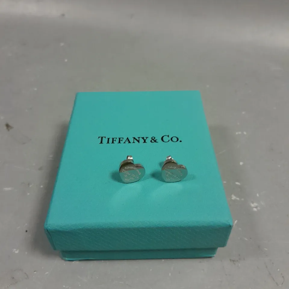 TIFFANY & CO HEART STUD EARRINGS 