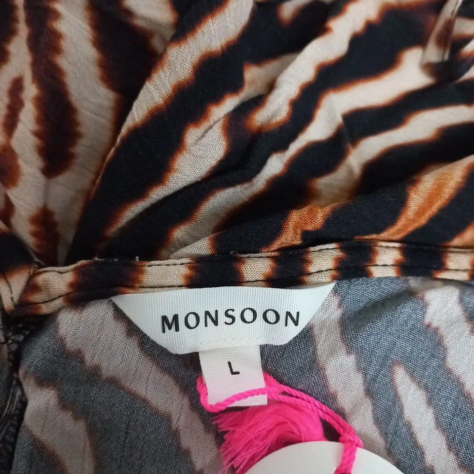 MONSOON TIGER PRINT JUMPSUIT – UK SIZE L