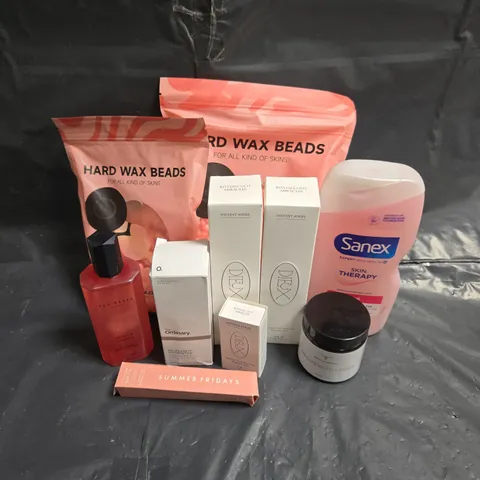 APPROXIMATEY 20 ASSORTED HEALTH AND BEAUTY PRODUCTS TO INCLUDE - SANEX BODY WASH - SUMMER FRIDAYS BIRTHDAY CAKE LIP BALM - DIEUX FACIAL MOISTURISER - ETC