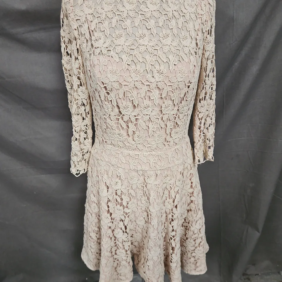 REISS MIDI DRESS IN BLUSH SIZE 12