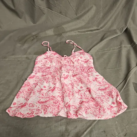 HOLLISTER CAMI TOP IN PINK PRINT SIZE XXS