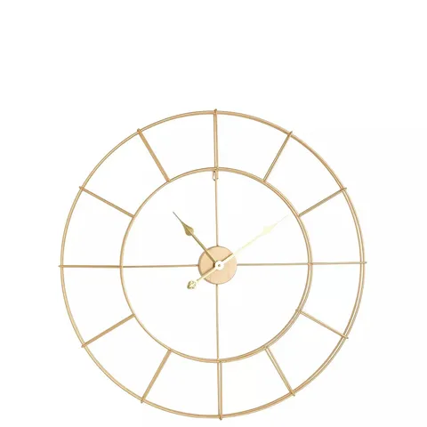 HOMETIME GOLD METAL SKELETON WALL CLOCK – 80 CM DIAMETER - COLLECTION ONLY