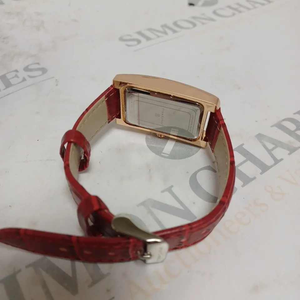 LADIES STOCKWELL WATCH – TEXTURED DIAL WITH SUB DIAL MINUTE HAND – LEATHER STRAP – GIFT BOX INCLUDED